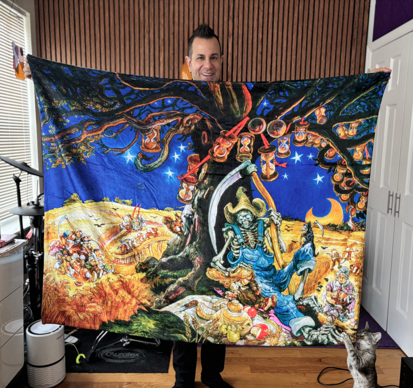 Reaper Man Throw Blanket