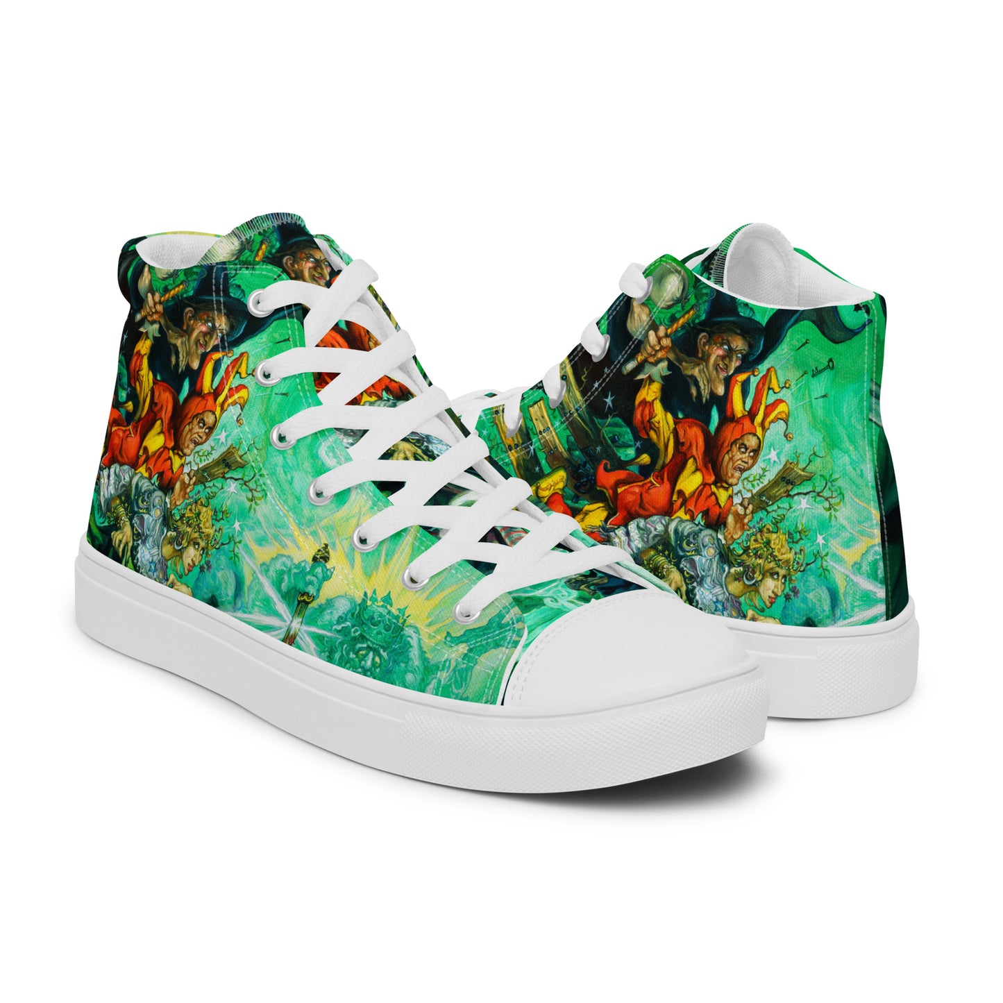 Wyrd Sisters Men’s High Top Canvas Shoes - Free Shipping! *US SIZES SHOWN! USE CHART!