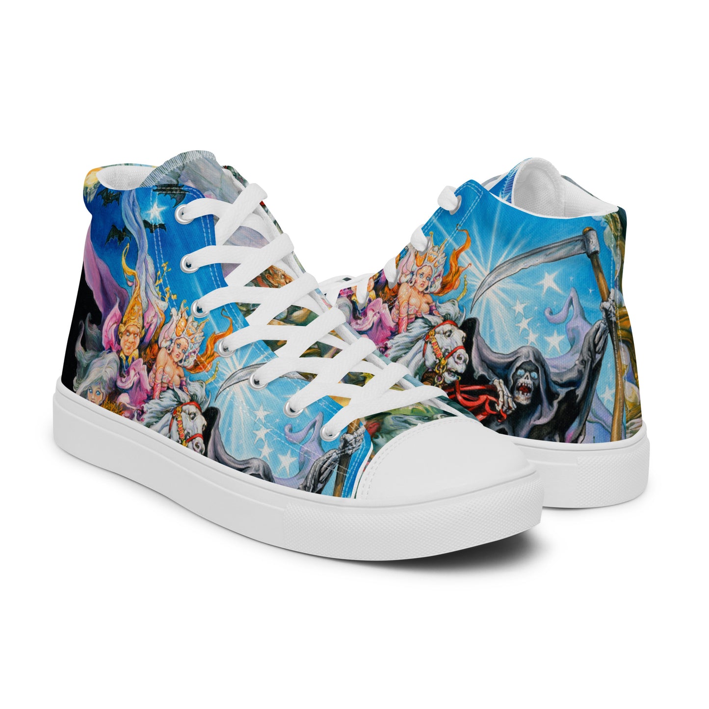 Mort Women’s High Top Canvas Shoes - Free Shipping *US SIZES SHOWN! USE CHART!