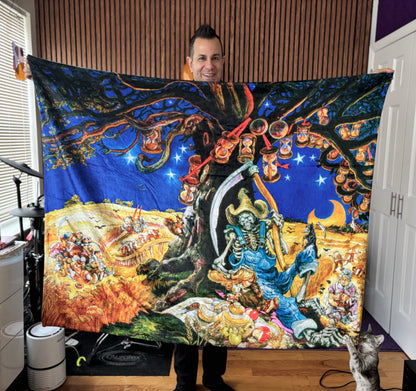 Reaper Man Throw Blanket