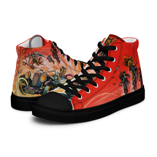 Men’s Good Omens High Top Canvas Shoes - Free Shipping *US SIZES SHOWN! USE CHART!