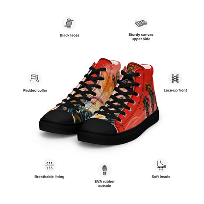Men’s Good Omens High Top Canvas Shoes - Free Shipping *US SIZES SHOWN! USE CHART!