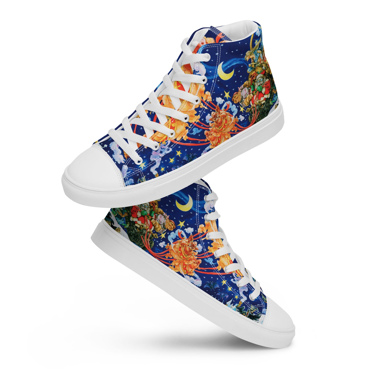 Men’s Hogfather High Top Canvas Shoes - Free Shipping *US SIZES SHOWN! USE CHART!