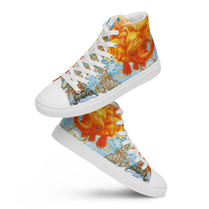 Men’s Fifth Elephant High Top Canvas Shoes - Free Shipping *US SIZES SHOWN! USE CHART!