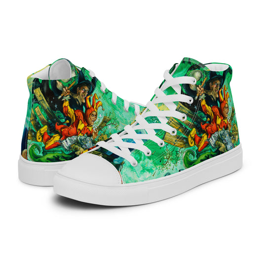 Wyrd Sisters Men’s High Top Canvas Shoes -  Free Shipping! *US SIZES SHOWN! USE CHART!