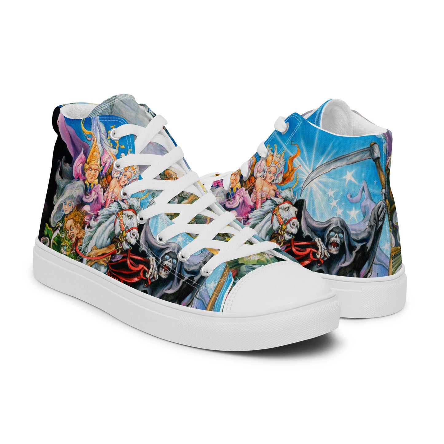 Mort Men’s High Top Canvas Shoes -  Free Shipping! *US SIZES SHOWN! USE CHART!