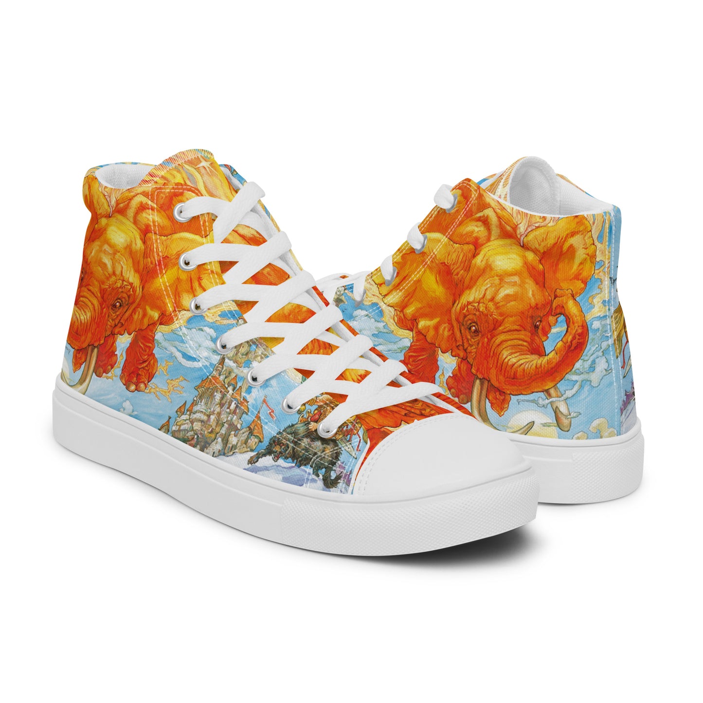 Men’s Fifth Elephant High Top Canvas Shoes - Free Shipping *US SIZES SHOWN! USE CHART!