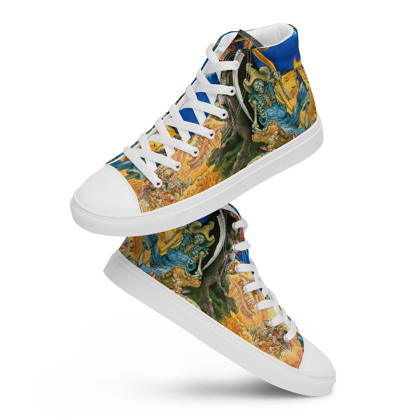 Reaper Man Women’s high top canvas shoes - Free shipping! *US SIZES SHOWN! USE CHART!