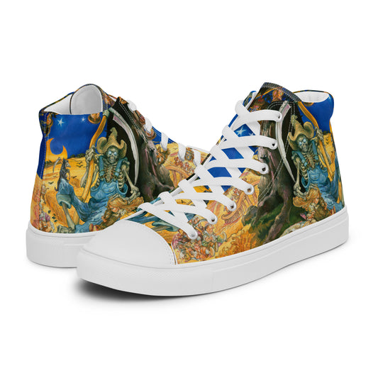 Reaper Man Women’s high top canvas shoes - Free shipping! *US SIZES SHOWN! USE CHART!