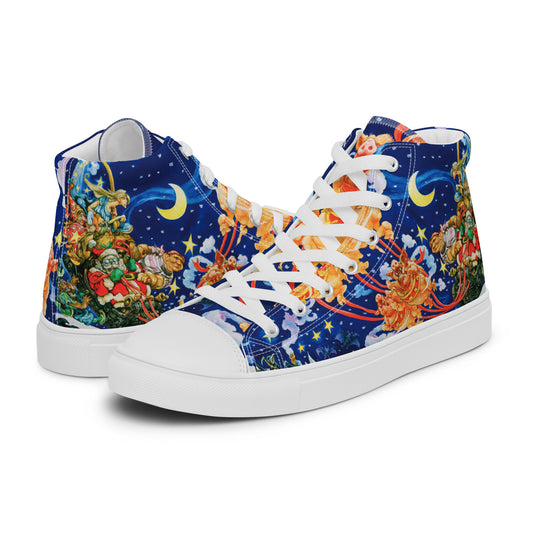 Women’s Hogfather High Top Canvas Shoes - Free Shipping *US SIZES SHOWN! USE CHART!