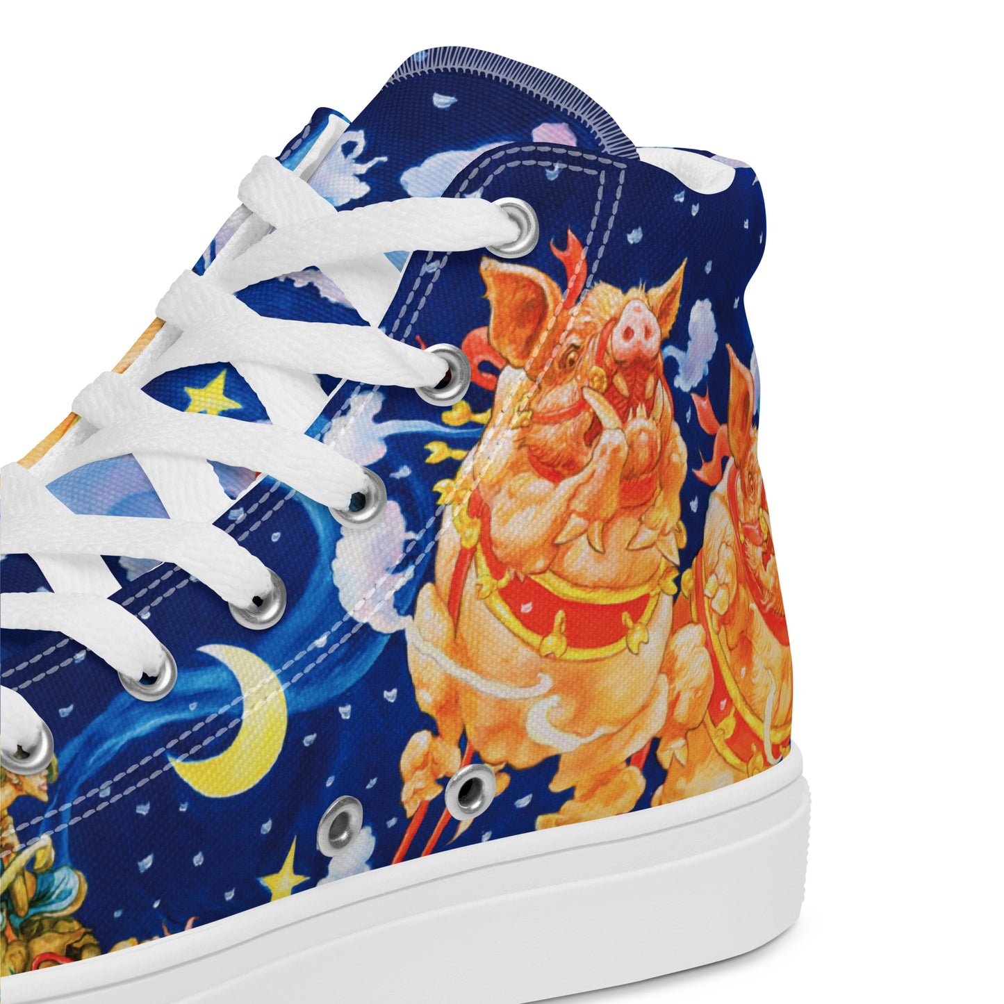 Women’s Hogfather High Top Canvas Shoes - Free Shipping *US SIZES SHOWN! USE CHART!