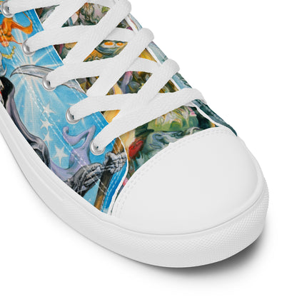 Mort Women’s High Top Canvas Shoes -  Free Shipping  *US SIZES SHOWN! USE CHART!