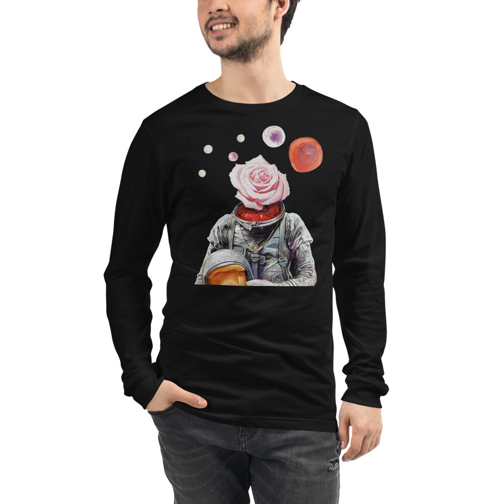 Spaceman Rose Unisex Long Sleeve Tee