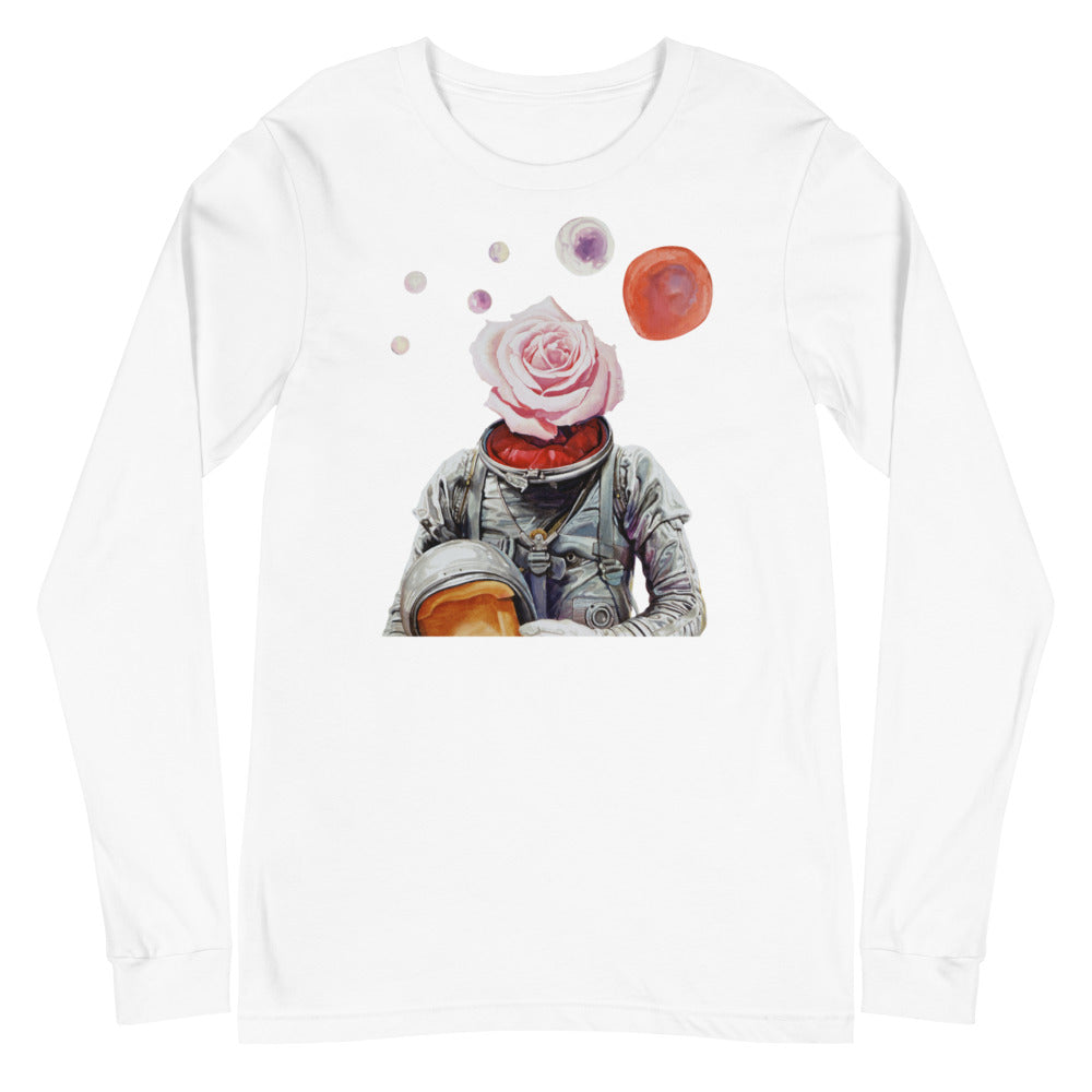 Spaceman Rose Unisex Long Sleeve Tee