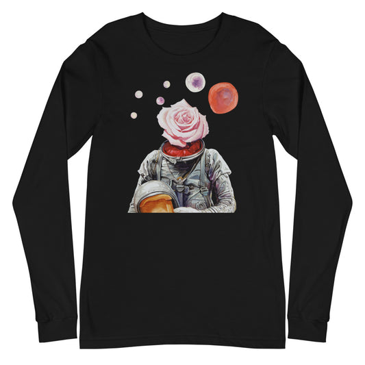 Spaceman Rose Unisex Long Sleeve Tee