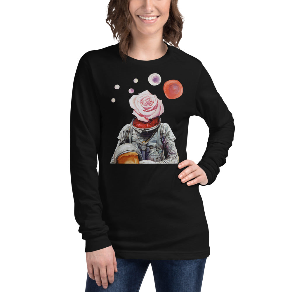 Spaceman Rose Unisex Long Sleeve Tee