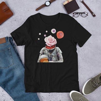 Spaceman Rose Short-Sleeve Unisex T-Shirt (Soft and lightweight)